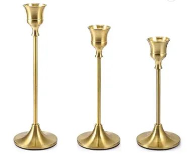 Candlestick - Gold (set of 3)