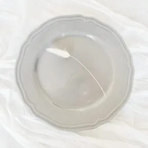 French Dinner Plate in Grey