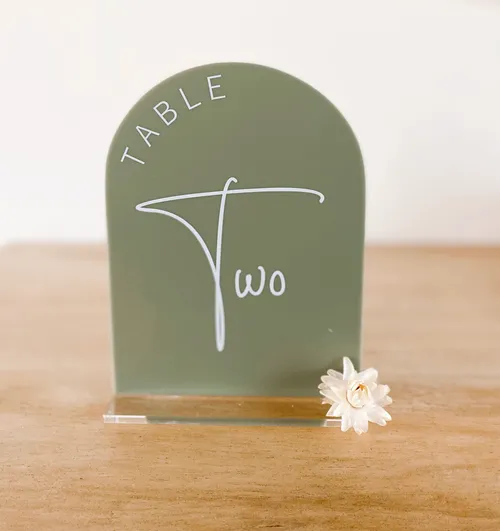 Table Numbers - Olive