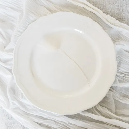 French Dinner Plate in White