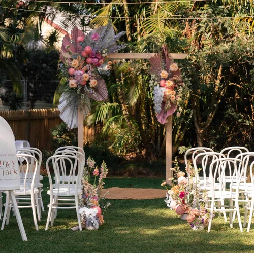 Two Post Arbour - Hickory