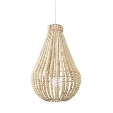 Beaded Chandelier Natural - 30cm small