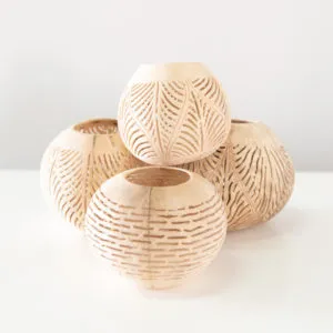 Coconut candle holders