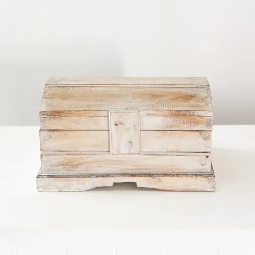 Whitewash Timber Chest Wishing Well