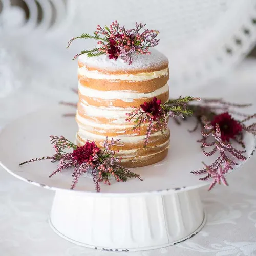 Whitewash Tin Cake Stand