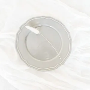 French Entree Plate in Grey