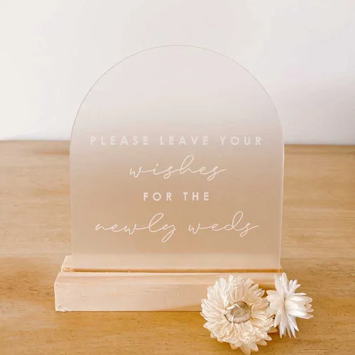 Acrylic Sign 'Wishes'