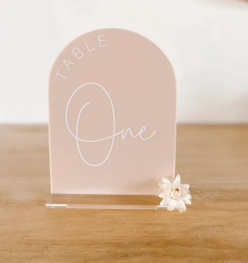 Table Numbers - Latte