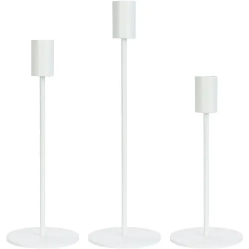 Candlestick - White (set of 3)