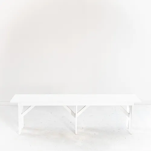 Timber Bench Seat White