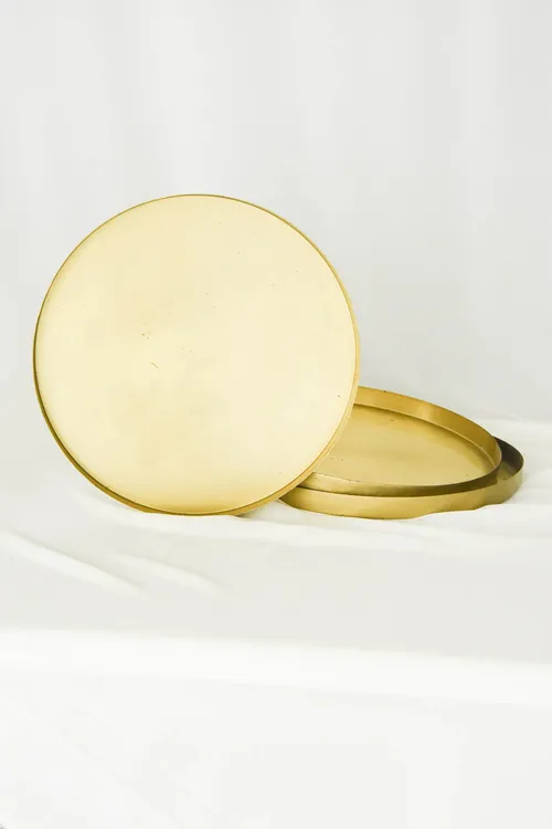 Schaal - rond - goud - laag