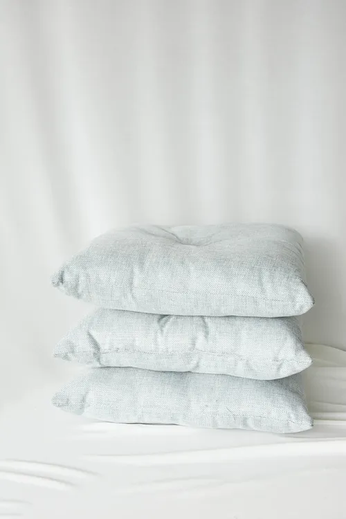 Vierkant kussen - lichtblauw