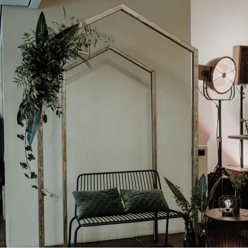 Trouwbankje - zwart - metaal