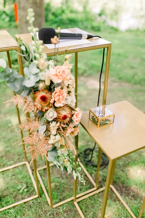 Gouden zuil - L - 100 cm hoog