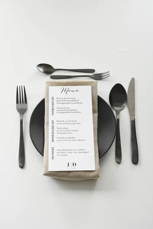 Menukaartje - in jullie stijl