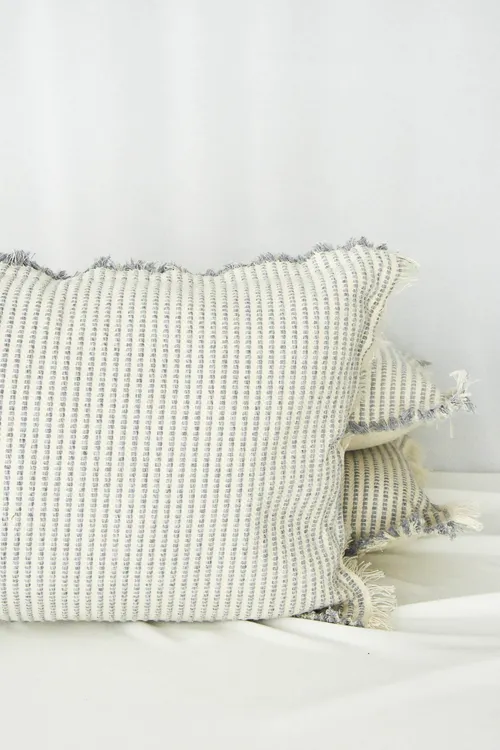 Rechthoekig kussen - lichtblauw