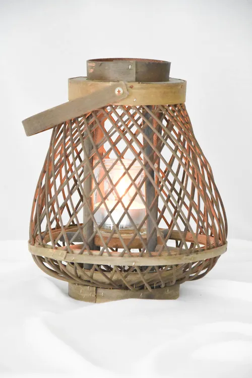 Rotan windlicht - M