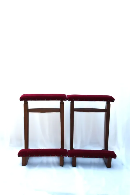 Knielbankjes - bordeaux rood