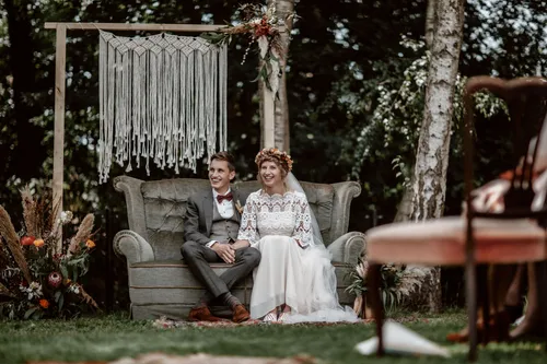 Vintage bank - olijf groen - 2 zits