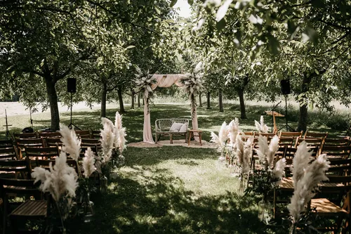 Trouwbankje - rotan - 2 zits