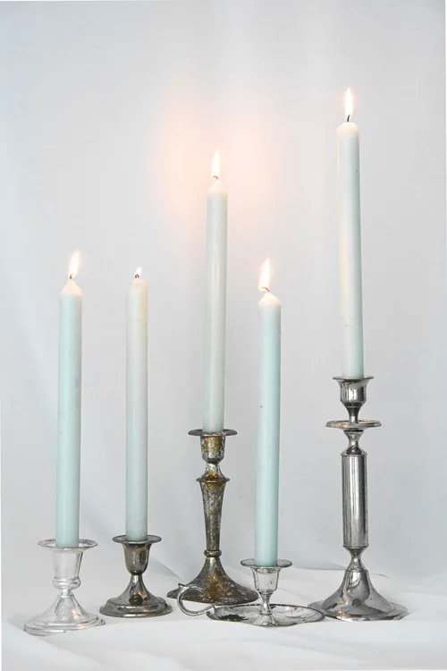 Vintage zilveren kandelaar - dinerkaars