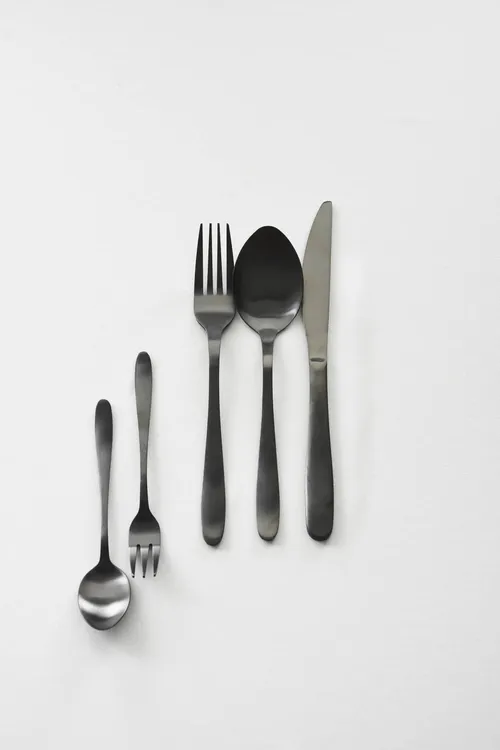 Zwart bestek - lepel