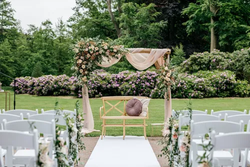 Trouwbankje - crossback - hout