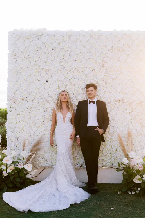 White Rose Backdrop Wall