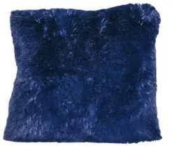 Blue Shag Pillow