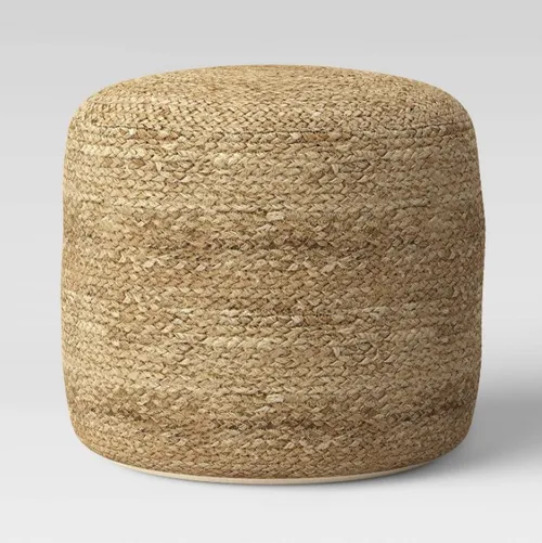 Round Woven Pouf
