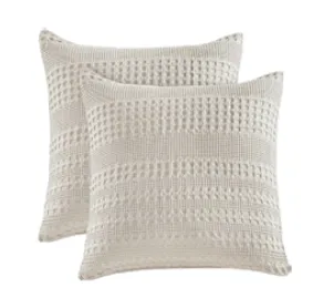 Ribbed Ivory Pillow