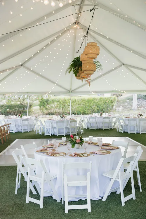 White Resin Folding Chair