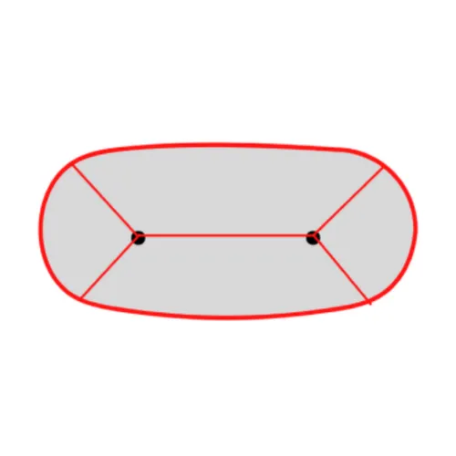 Corner to Peak Lighting (44x63 Sailcloth Tent)