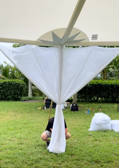 Luxury Sail Cloth Pole Drapes