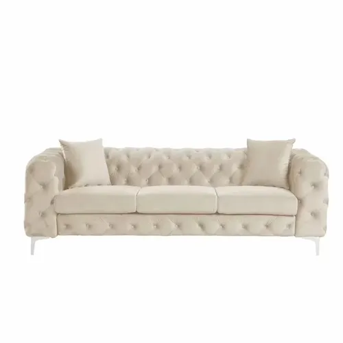 White Tufted Sofa
