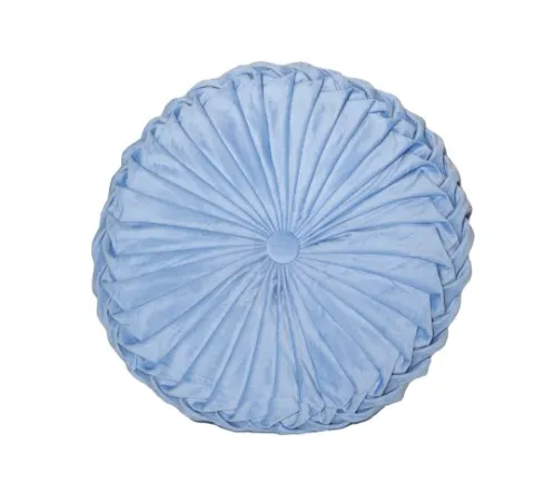 Blue Velvet Round Pillow