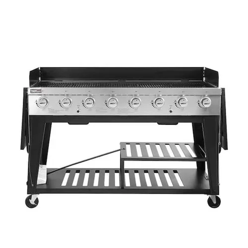 8 - Burner Propane Gas Grill + Side Tables