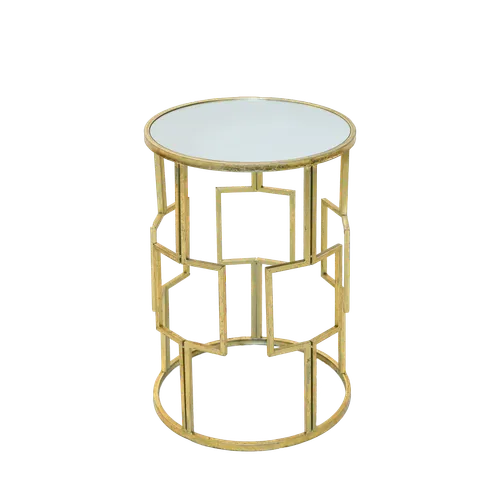 Gold Mirrored Side Table