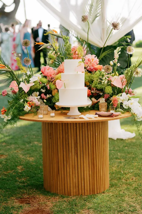 Ribbed Low Cocktail Table