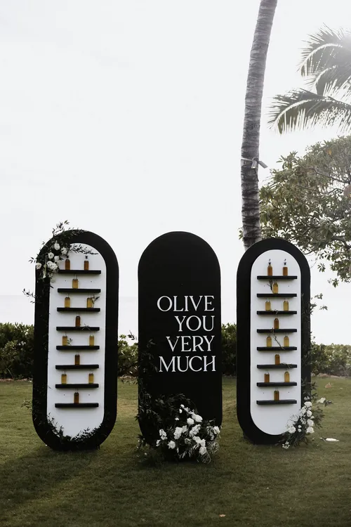 Custom Oval Backdrop with Shelving