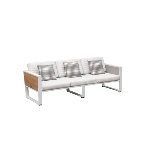 LES Higold York 3-Seater Lounge Sofa - White /  White