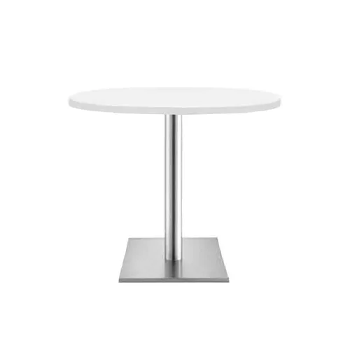 LES Bistro Square Steel Base - White - 80 cm