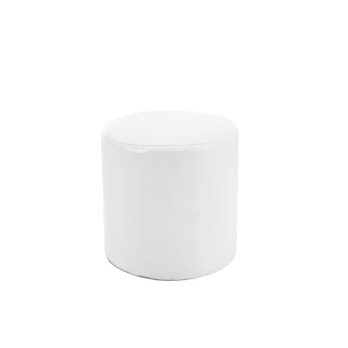 LES Round Lounge Leather Seater - White