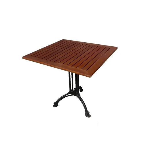 LES Square Bistro Table - 3 legs - Teak - 80 x 80 cm