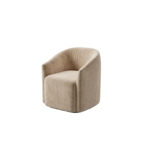LES VIP Armchair - Beige Velvet - Art Deco 