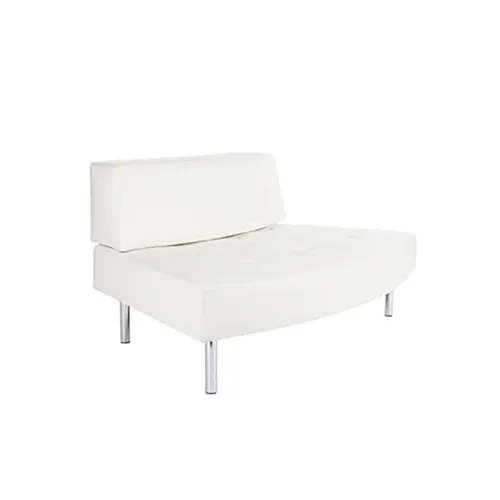 LES Endless Yacht Leather Seat - Curved Backrest / Inner Ring - White