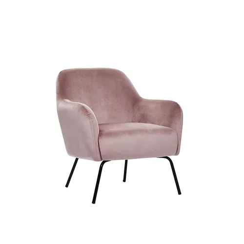 LES Velvet Armchair - Dusty Pink