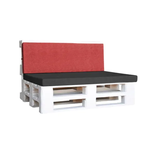LES White Pallet Sofa - Red & Black