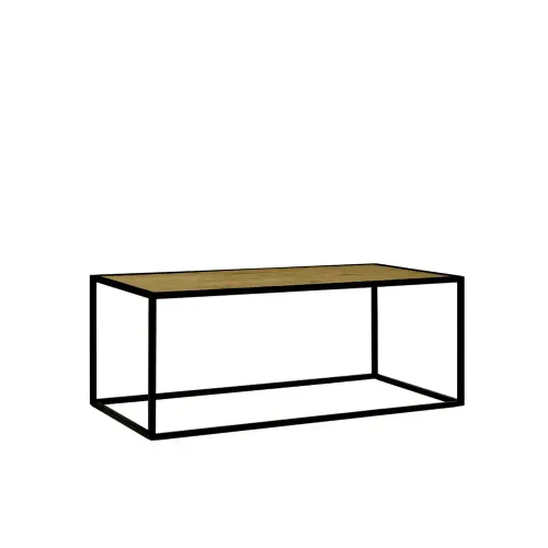 LES Rectangular Coffee Table - Dark Wood Design - 50 x 100 cm