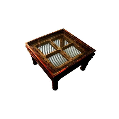 LES Handcrafted Square Arabic Coffee Table - 67 x 46 x 67 cm